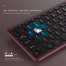 Load image into Gallery viewer, Wireless Keyboard and Mouse, Jelly Comb 2.4GHz Ultra Thin Full Size Wireless Keyboard Mouse Combo Set with Number Pad for Computer, Laptop, PC, Desktop, Notebook, Windows 7, 8, 10-(Wine Red and Black)
