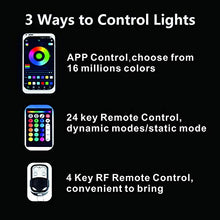 Load image into Gallery viewer, JIMJOY RGB LED Rock Lights,14 Pods Waterproof Multicolor Chasing Neon Underglow Music Lighting Kit with APP&amp;RF Control for Car Truck ATV UTV SUV
