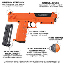 Load image into Gallery viewer, SABRE Pepper Spray Launcher — Pepper Spray Gun with 7 Red Pepper Projectiles, 14 Inert Practice Projectiles, 2 CO2 Cartridges and Storage Case — Home Security Defense Kit
