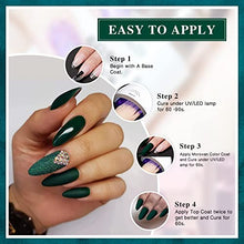 Load image into Gallery viewer, Morovan Gel Nail Polish Kit Green Set - 6 Colors Green Gel Nail Polish Set Glitter Green Grass Soak-Off LED UV Gel Nail Polish for DIY Nail Manicure Kit Gift Box for Beginners 10ml Bottle
