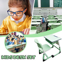 Load image into Gallery viewer, Boliaman Kids Desk and Chair Set, Adjustable Height Children Study Table and Chair, with Writing Desk Combined, Kids Home School
