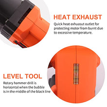 Load image into Gallery viewer, Cordless Rotary Hammer Drill, 21V Brushless 1 Inch SDS Plus Hammer Drill Kit With 2 Batteries, Charger, 1/2" Drill Chuck, 3 Drill Bits, Grease and Case–Suitable for Concrete, Wood, Stone, and Metal
