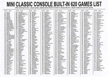 Load image into Gallery viewer, Classic Mini Retro Video Game Console with Preloaded 620 Games &amp; 2 Controllers, Old School Video Games System for Kids, Birthday Gift Happy Childhood Memoriess, AV Output ONLY
