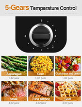 Load image into Gallery viewer, Decen Sandwich Maker, Waffle Maker, Sandwich Grill, 1200-Watts, 5-Gears Temperature Control, 3-in-1 Detachable Non-stick Coating, LED Indicator Display, Cool Touch Handle, Anti-Skid Feet, Black
