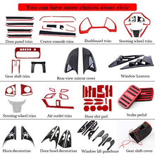 Load image into Gallery viewer, Boltry for Honda 10th Civic 2016~2021 Full Set of Car Interiors Instrument Panel Decorative Center Console Moulding Trim Air Outlet Automotive Steering Wheel Cover Accessories 16Pcs-Blue
