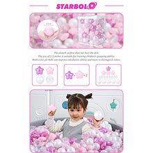 Load image into Gallery viewer, Ball Pit Balls Pack of 100 - Star and Round Set BPA Free Phthalate Free Non-Toxic Crush Proof Play Balls Soft Plastic Balls for Toddlers Baby Kids Birthday Pool Tent Party
