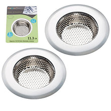 Load image into Gallery viewer, Fengbao 2PCS Kitchen Sink Strainer - Stainless Steel, Large Wide Rim 4.5" Diameter
