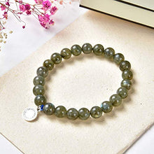 Load image into Gallery viewer, Crystal Agate Labradorite Bead Stretchy Bracelet| Chakra Gem Stones Crystal Round Gemstone Jewelry for Natural Healing Energy | Unisex Women Girls Men
