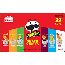 Load image into Gallery viewer, Pringles Potato Crisps Chips, Lunch Snacks, Office and Kids Snacks, Snack Stacks, Variety Pack, 19.5oz Box (27 Cups)
