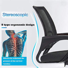 Load image into Gallery viewer, Simple Home Ergonomic Desk Office Chair Mesh Computer Chair, Lumbar Support Modern Executive Adjustable Stool Rolling Swivel Chair for Back Pain, Best Chic Modern Desk Chair - Black, 3 Piece Set
