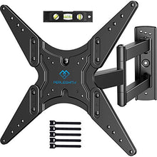 Load image into Gallery viewer, PERLESMITH TV Wall Mount for Most 26-55 Inch Flat Curved TVs with Swivels, Tilts &amp; Extends 19.5 Inch - Wall Mount TV Bracket VESA 400x400 Fits LED, LCD, OLED, 4K TVs Up to 88 lbs
