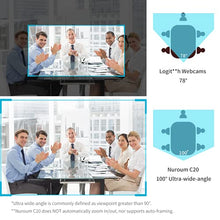 Load image into Gallery viewer, Nuroum Conference Webcam w/Microphone&amp;Speaker for HD 1080P Video Call, All-in-1 Ultra Wide-Angle 100° Camera, 13ft Voice Pickup, AI Noise-Cancel, USB Plug&amp;Play&amp;Power, Speakerphone&amp;Cam Meeting System
