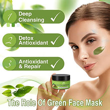 Load image into Gallery viewer, AUIAU Green Tea Skincare Facial Mask Detox Clay Mud Mask with Avocado &amp; Aloe ,Deep Cleansing ,Hydrating, Detoxing, Healing, and Relaxing, Pore , Acne, and Blackhead Treatment Mask
