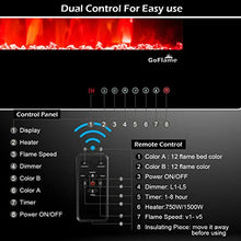 Load image into Gallery viewer, Tangkula 36" Recessed Electric Fireplace, in-Wall &amp; Wall Mounted Electric Heater, Remote Control, Touch Screen, Adjustable Flame Color, Speed and Brightness, 750 W - 1500 W (36")
