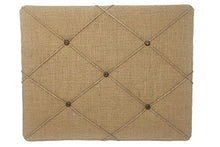 Load image into Gallery viewer, 19.75” x 15.75" Natural Tan Burlap Covered with Criss-Cross Twine Bulletin Picture &amp; Memo Board
