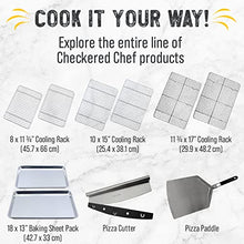 Load image into Gallery viewer, Checkered Chef Cooling Rack - Set of 2 Stainless Steel, Oven Safe Grid Wire Racks for Cooking &amp; Baking - 8” x 11 ¾"
