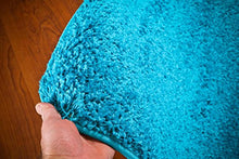 Load image into Gallery viewer, Turquoise Shag 6'5x9'2 Area Rug Carpet Large New
