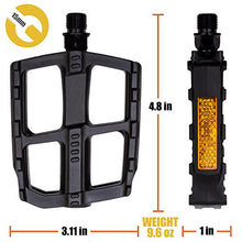 Load image into Gallery viewer, BV Bike Pedal Set, Bicycle Pedals, 9/16-Inch Boron Steel Spindle, Pair
