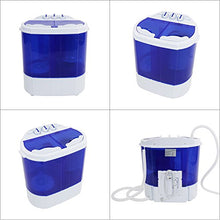 Load image into Gallery viewer, ROVSUN 10 LBS Portable Washing Machine with Twin Tub Electric Compact Mini Washer, Energy/Save Space, Laundry Spin Cycle w/Hose, Perfect for Home RV Camping Dorms College Room
