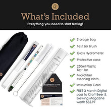 Load image into Gallery viewer, Brewer's Elite Hydrometer &amp; Test Jar - for Home Brew Beer, Wine, Mead and Kombucha - Deluxe Triple Scale Set, Hardcase and Cloth - Specific Gravity ABV Tester
