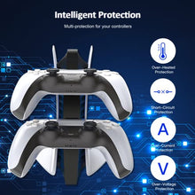 Load image into Gallery viewer, NexiGo PS5 DualSense Controller Charger Special Edition, Wireless Controller Charging Station with Dual USB C Ports, Dual USB Fast Charging Dock for Sony Playstation 5 Dualsense Controller
