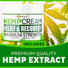 Load image into Gallery viewer, Hemp Cream - 3,500,000 - Relieve Muscle, Joint, Foot &amp; Back with Hemp + Turmeric + Arnica | Natural Hemp Oil Extract Gel - Made in USA - 4oz
