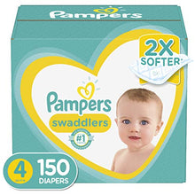 Load image into Gallery viewer, Diapers Size 4, 150 Count - Pampers Swaddlers Disposable Baby Diapers, ONE MONTH SUPPLY
