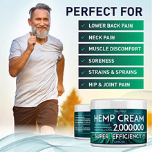 Load image into Gallery viewer, Рain Relief Hemp Cream 2,000,000 - Made in USA - Natural Hemp Extract Cream for Arthritis, Back &amp; Muscle Рain Relief - Efficient Inflammation Cream &amp; Carpal Tunnel Relief - Good for Skin Health
