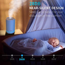 Load image into Gallery viewer, AirExpect Cool Mist Humidifier for Bedroom – Top Filling Air Humidifier with BPA Free, Ultrasonic, Whisper-Quiet, Easy Clean &amp; Max 24h Usage, 3.5L Large Capacity for Dry Cough, Nose, Skin &amp; Eyes
