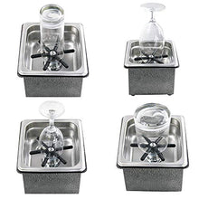 Load image into Gallery viewer, YBB Steaming Pitcher Rinser, Glass Cleaning Rinser for Bar Cafe Pan Dimensions Rinser with Base (7.1" x 6.7" x 4.7")

