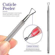 Load image into Gallery viewer, Teenitor Nail Polish Gel Remover Tools Kit with Nail Clips Nail Remover Pads Cuticle Pusher Nail Brushes Nail File Grits 120/180 Buffer Block Grits 400/4000, 6 Pack
