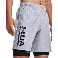 Load image into Gallery viewer, Under Armour Men's Woven Emboss Shorts , Mod Gray (011)/Black , X-Large

