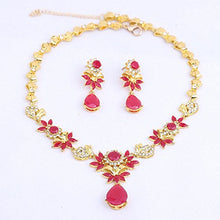Load image into Gallery viewer, Zhiming Red with emerald Necklace
