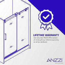 Load image into Gallery viewer, 76 x 48 inch Frameless Shower Door | Matte Black | Madam Complete Shower Kit | Water Repellent Sliding Glass Panel + Bottom Seal Strip Parts + Easy Glide Rollers | SD-AZ13-01MB
