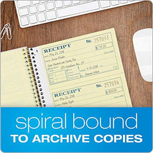 Load image into Gallery viewer, Adams Money and Rent Receipt Book, 2-Part Carbonless, 5-1/4" x 11", Spiral Bound, 200 Sets per Book, 4 Receipts per Page, Sold as 10 Pack, 2000 Sets Total (SC1152)
