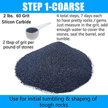 Load image into Gallery viewer, SACKORANGE 6 Pounds Rock Tumbler Refill Grit Media Kit, Abrasive Tumbling Kit for Stone Polisher - Compatible with Any Brand Rock Tumbler
