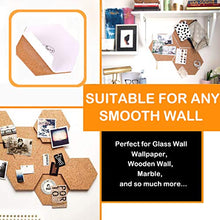 Load image into Gallery viewer, Moi Doi Wall Decor,Bulletin Board, Pin Board, Cork Tiles,Hexagon Cork Board with Adhesive Backing Memo Boards Message Board for Office/Home/Kitchen/Dorm Room,7 Pack +30 PINS
