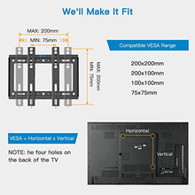 Load image into Gallery viewer, Pipishell Low Profile Fixed TV Wall Mount Bracket, Ultra Slim for Most 17-42 inch LED, LCD OLED and Plasma Flat Curved Screen TVs and Save Space, Max VESA 200x200mm up to 66 lbs

