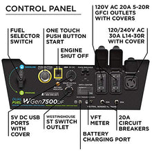 Load image into Gallery viewer, Westinghouse WGen7500DF Dual Fuel Portable Generator 7500 Rated &amp; 9500 Peak Watts, Gas or Propane Powered, Electric Start, Transfer Switch Ready, CARB Compliant
