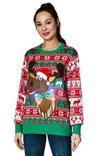 Load image into Gallery viewer, Unisex Men's Ugly Christmas Sweater LED Light Funny Novelty Knit Pullover (X-Small)
