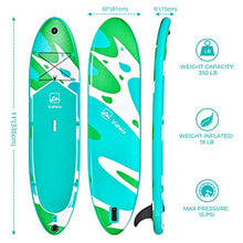Load image into Gallery viewer, Valwix Inflatable Stand Up Paddle Board with High Pressure Electric Pump &amp; Sports Camera Holder, 11' x 32" x 6" All Around Paddleboard, Wide Stance SUP 350lbs Max. Load
