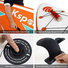 Load image into Gallery viewer, Ksports Inflatable Stand Up Paddle Board Orange 10.6ftⅹ32inⅹ6in, Quality SUP Accessories, Backpack, Waterproof Phone Bag. Wide Stance, Non-Slip Deck, Straps 6xD Rings for Superior Paddling Experience
