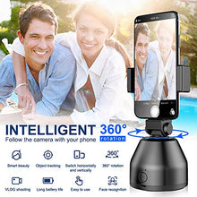 Load image into Gallery viewer, Smart Portable Selfie Stick,360°Rotation Auto Face Object Tracking Camera Tripod Holder Smart Shooting Cell Phone Camera Mount, Vlog Shooting Smartphone Mount Holder for All iPhone Android Phone
