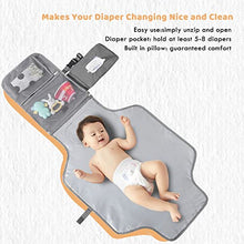 Load image into Gallery viewer, Portable Changing Pad, Waterproof Detachable Travel Changing pad for Newborn Girl Boy, Baby Changing Mat with Wipes Pocket &amp; Shoulder Strap Foldable Diaper Changing pad, Baby Shower Gifts
