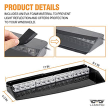 Load image into Gallery viewer, Lumenix LED Dual Visor Strobe Light Bar with Split Deck Brackets&amp;Vacuum Sucker, 32 LED Interior Windshield Emergency Hazard Warning Strobe Lights for Volunteer Specific Police Truck （White/Red）
