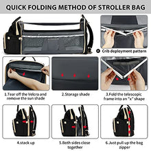 Load image into Gallery viewer, Letyet Baby Diaper Bag Backpack with Folding Changing Station,Portable Mommy Bag with Stroller Straps for Travel,Large Capacity,Waterproof and Stylish,Newborn's Outdoor Rigid Needs(Black)
