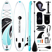 Load image into Gallery viewer, Wild Origins Stand Up Inflatable Paddle Board with SUP Accessories &amp; Backpack, Non-Slip Deck, Waterproof Bag &amp; Phone Case, Carry Straps, Adjustable Paddle, Hand Pump, Leash, Kayak Seat &amp; Repair Kit
