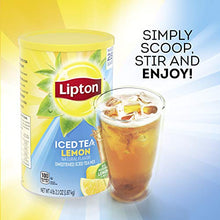 Load image into Gallery viewer, Lipton Powdered Mix Iced Tea Mix For a Refreshing Cool Beverage Lemon Black Tea Sweetened With Real Cane Sugar 28 qt
