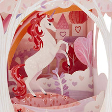 Load image into Gallery viewer, Hallmark Paper Wonder Valentines Day Pop Up Card (Unicorn, Magical Wishes)
