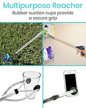 Load image into Gallery viewer, Vive Suction Cup Reacher Grabber - 32" Heavy Duty Mobility Grip Hand Aid - Handle Tool Light Bulb Remover, iPad Pickup, Long Handled Trash Litter Picker, Garbage Garden Nabber Extender - Handicap Arm

